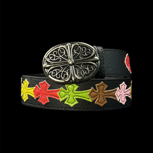 Chrome Vintage Oval Belt