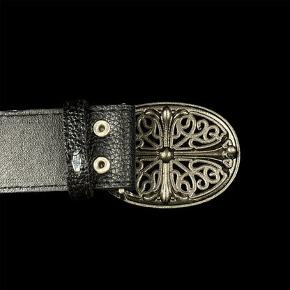 Chrome Vintage Oval Belt