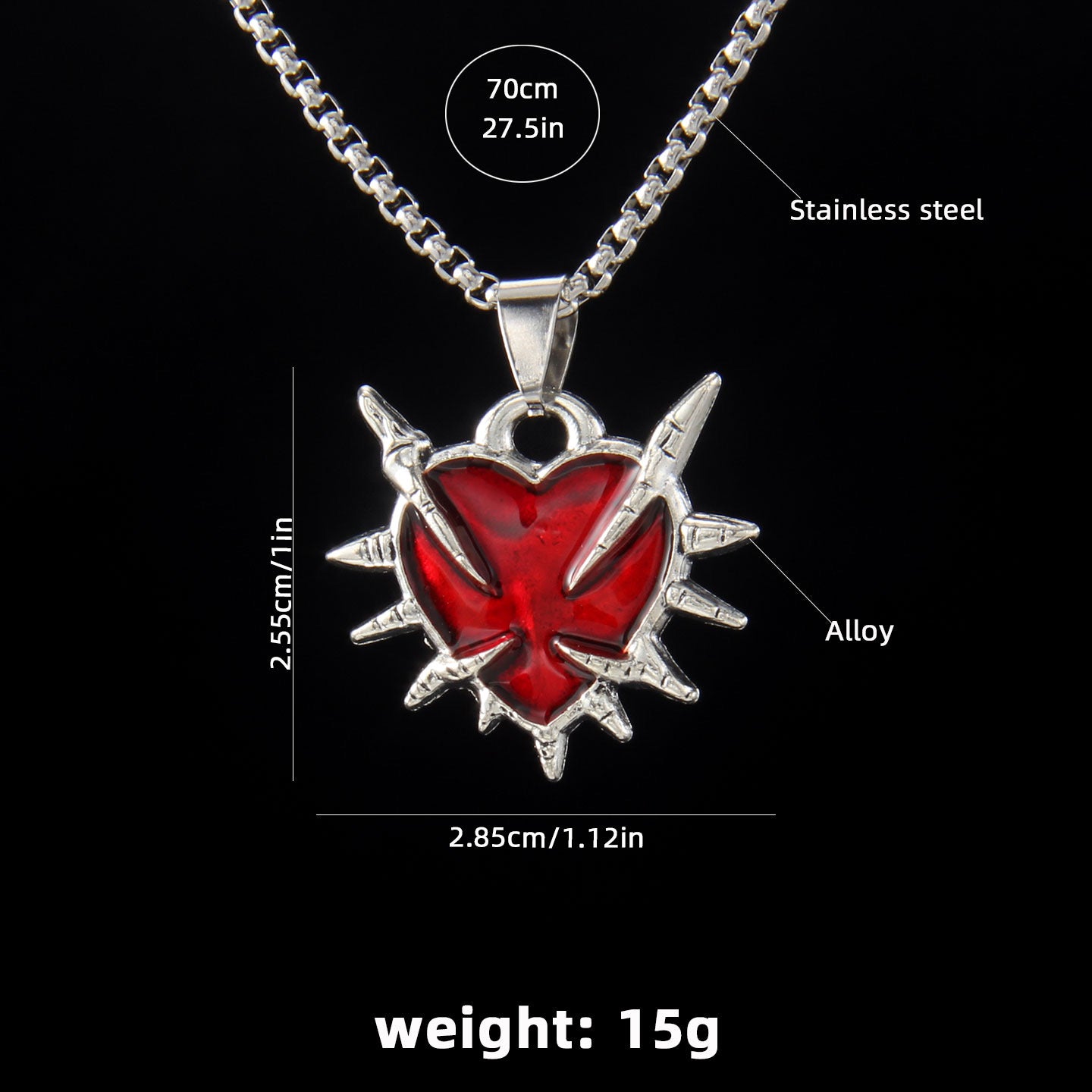 Molten Thorn Heart Pendant