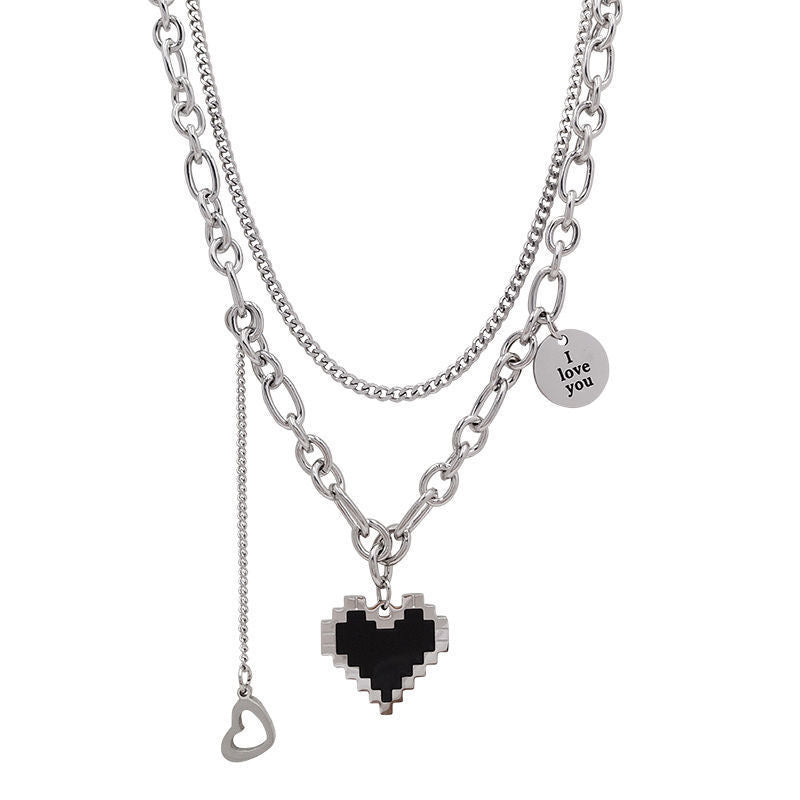 Pixel Heartbeat Necklace