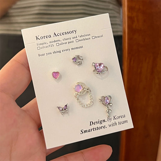 Purple Starlight Earrings Set