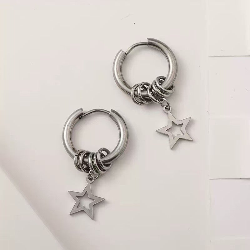 5 pointed Star Earrings