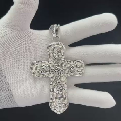 Chrome Faith Cross Pendant