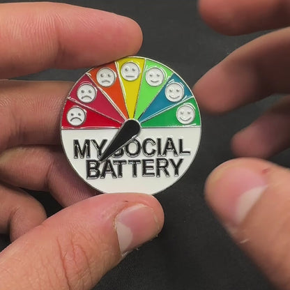 Anxiety Meter Brooch